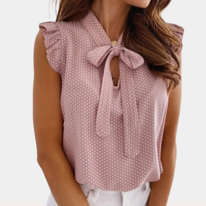 Dames Top Zonder Mouwen met Strik Zomerse Stijl