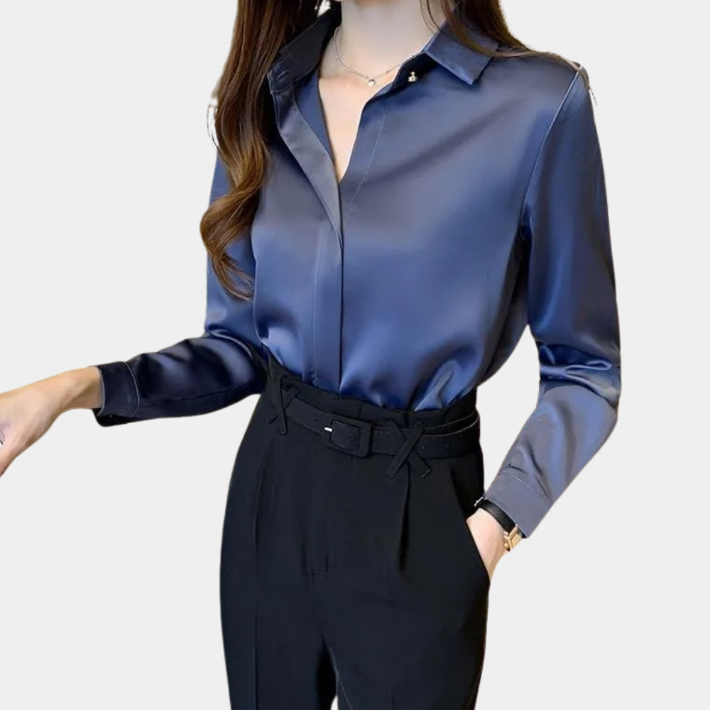 Dames Blouse van Zacht Satijn Elegant en Stijlvol - StudioMarella