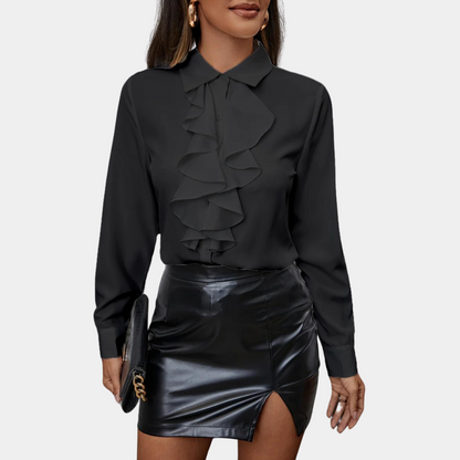 Dames Blouse met Ruches Chique Zomerkleding