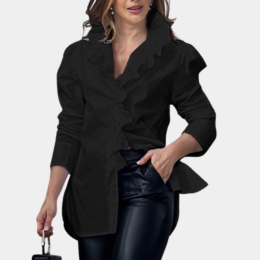 Dames Blouse Korte Mouwen V-hals Zomerse Stijl