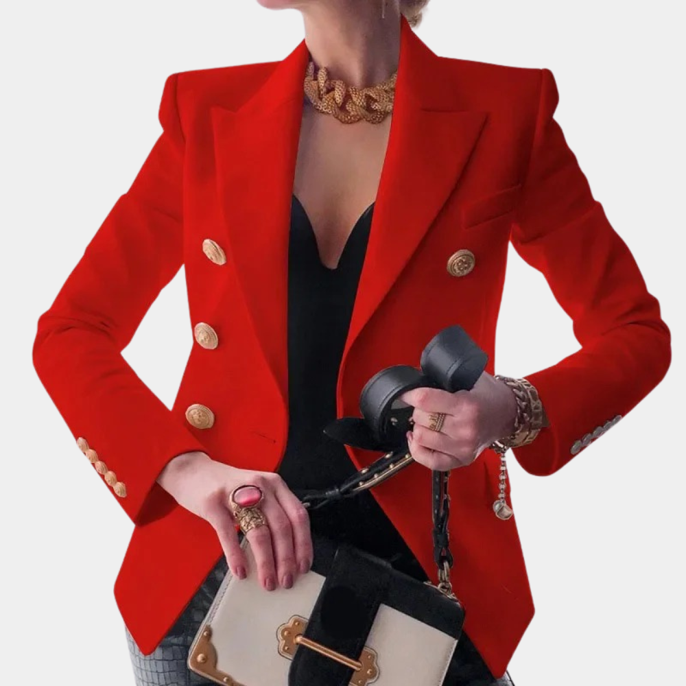 Dames Blazer Goudkleurige Knopen Stijlvol Modern - StudioMarella