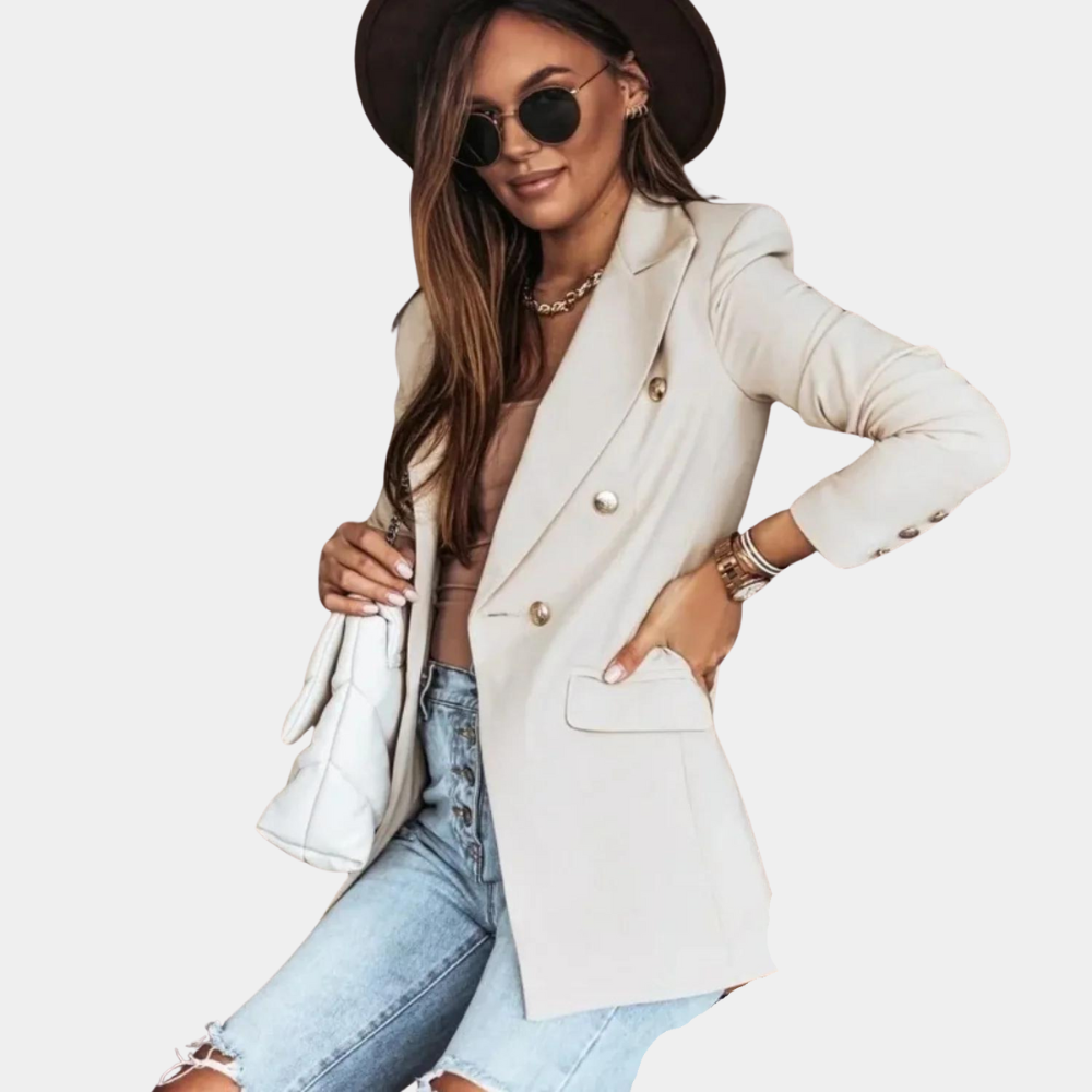 Dames Blazer Zwart Formal Lange Jas voor Werk