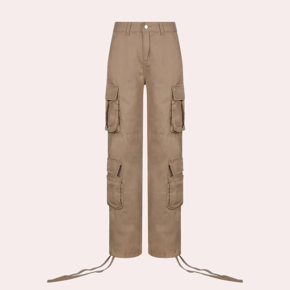 Dames Cargo Broek Oversized Paars Kleur
