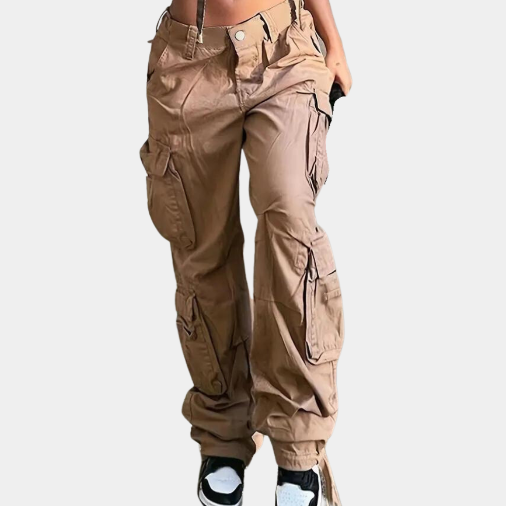 Dames Cargo Broek Oversized Paars Kleur - StudioMarella
