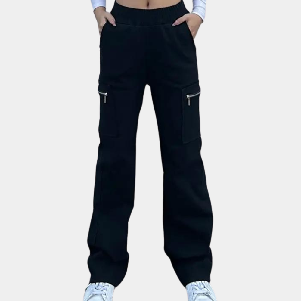 Dames Cargo Broek Zwart Losse Zomerkleding - StudioMarella