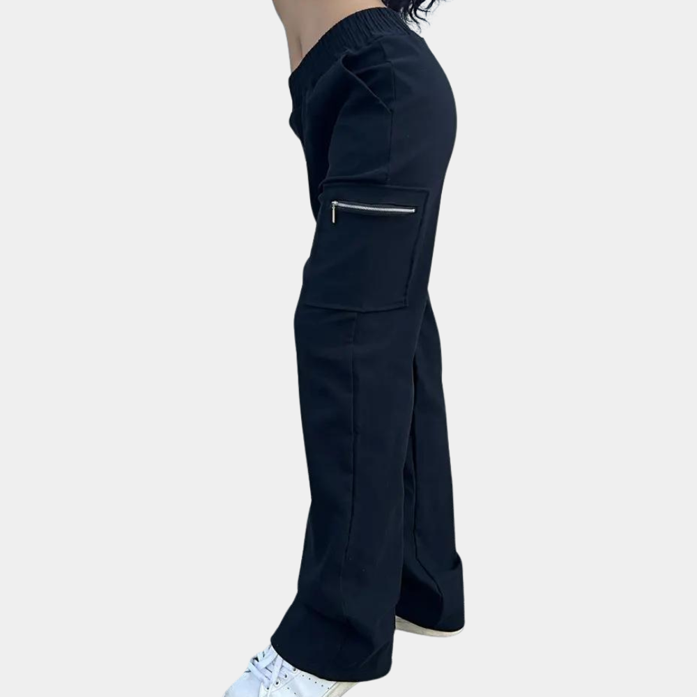 Dames Cargo Broek Zwart Losse Zomerkleding