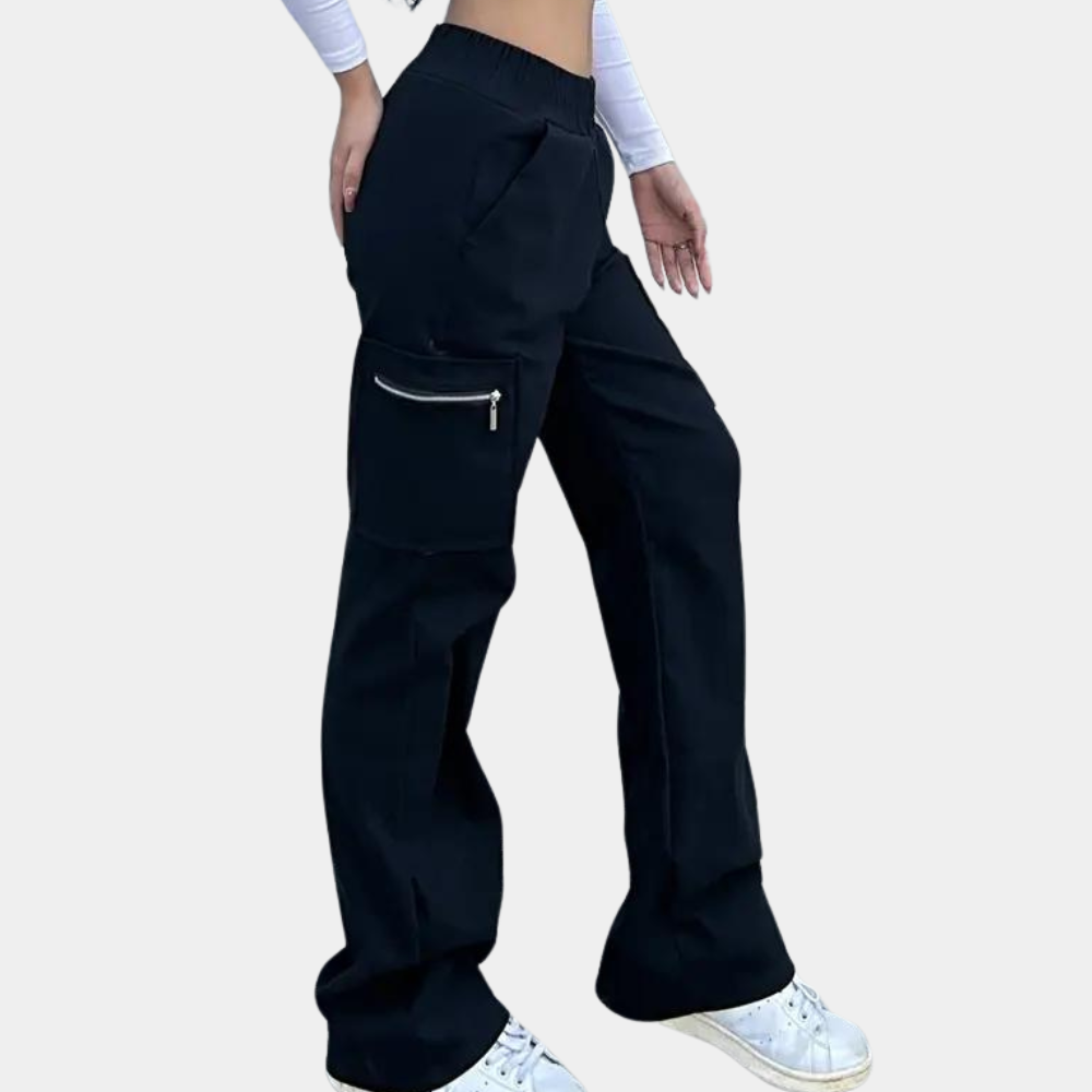 Dames Cargo Broek Zwart Losse Zomerkleding