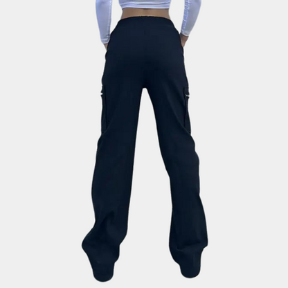 Dames Cargo Broek Zwart Losse Zomerkleding
