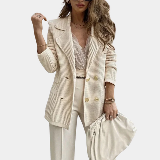 Dames Blazer Gebreid Warm en Stijlvol - StudioMarella