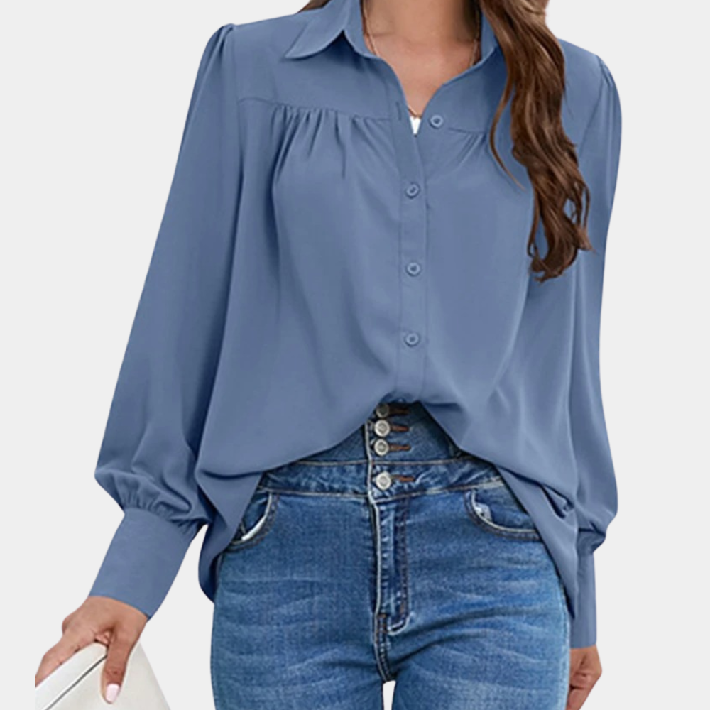 Dames Blouse Wijde Mouwen Vrouwelijke Fit
