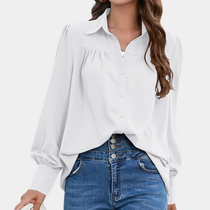 Dames Blouse Wijde Mouwen Vrouwelijke Fit