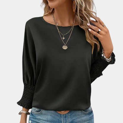 Damesblouse Zwart Elegante Klassieke Stijl - StudioMarella
