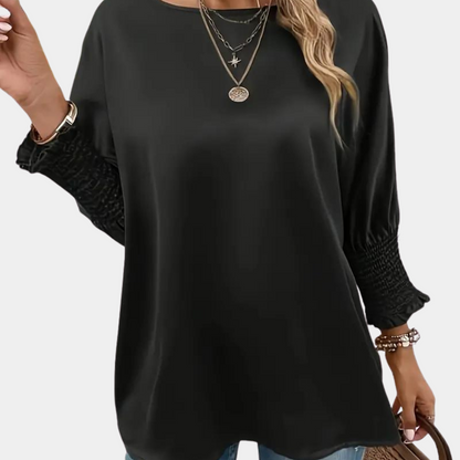 Damesblouse Zwart Elegante Klassieke Stijl