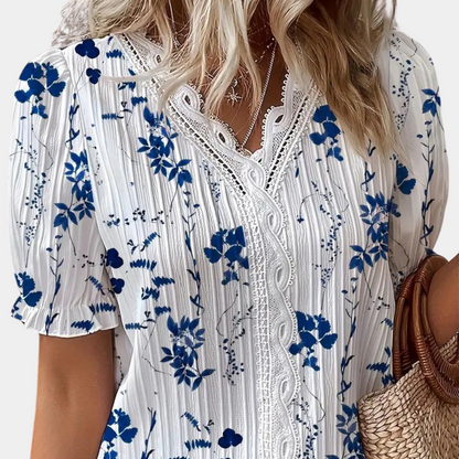 Vrouwen Blouse Zomer Lichte Bloemendesign