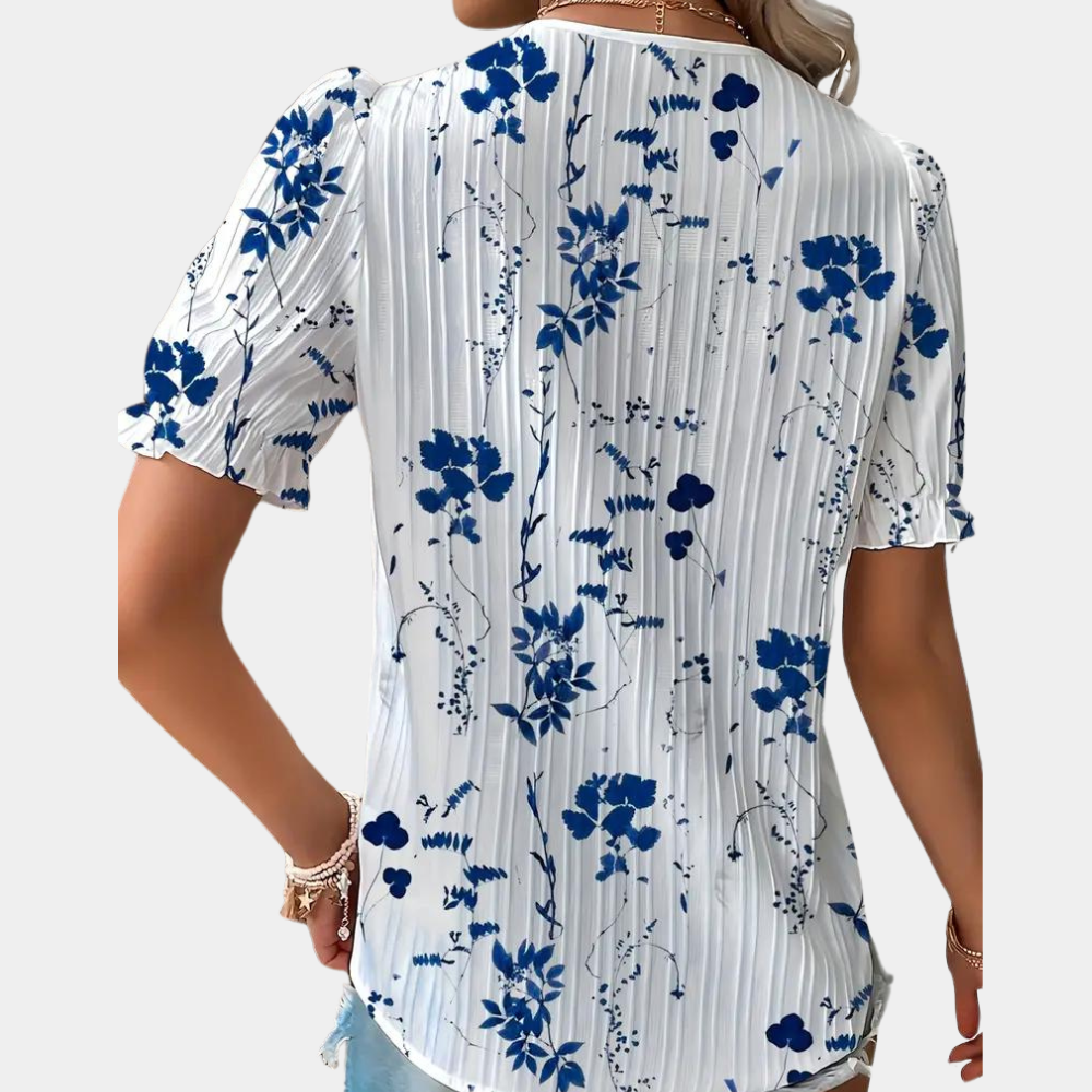 Vrouwen Blouse Zomer Lichte Bloemendesign