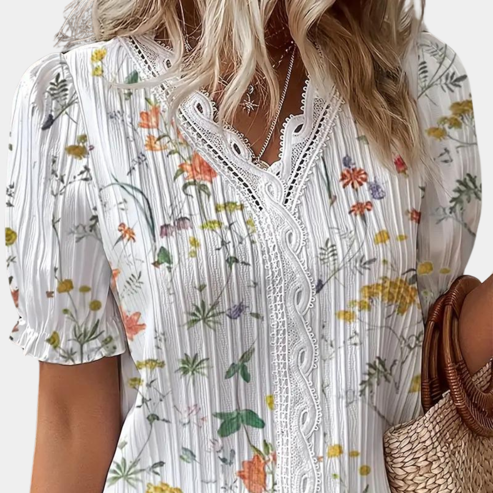 Vrouwen Blouse Zomer Lichte Bloemendesign