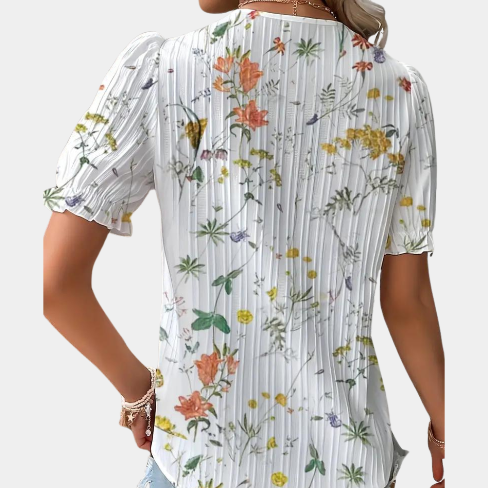 Vrouwen Blouse Zomer Lichte Bloemendesign