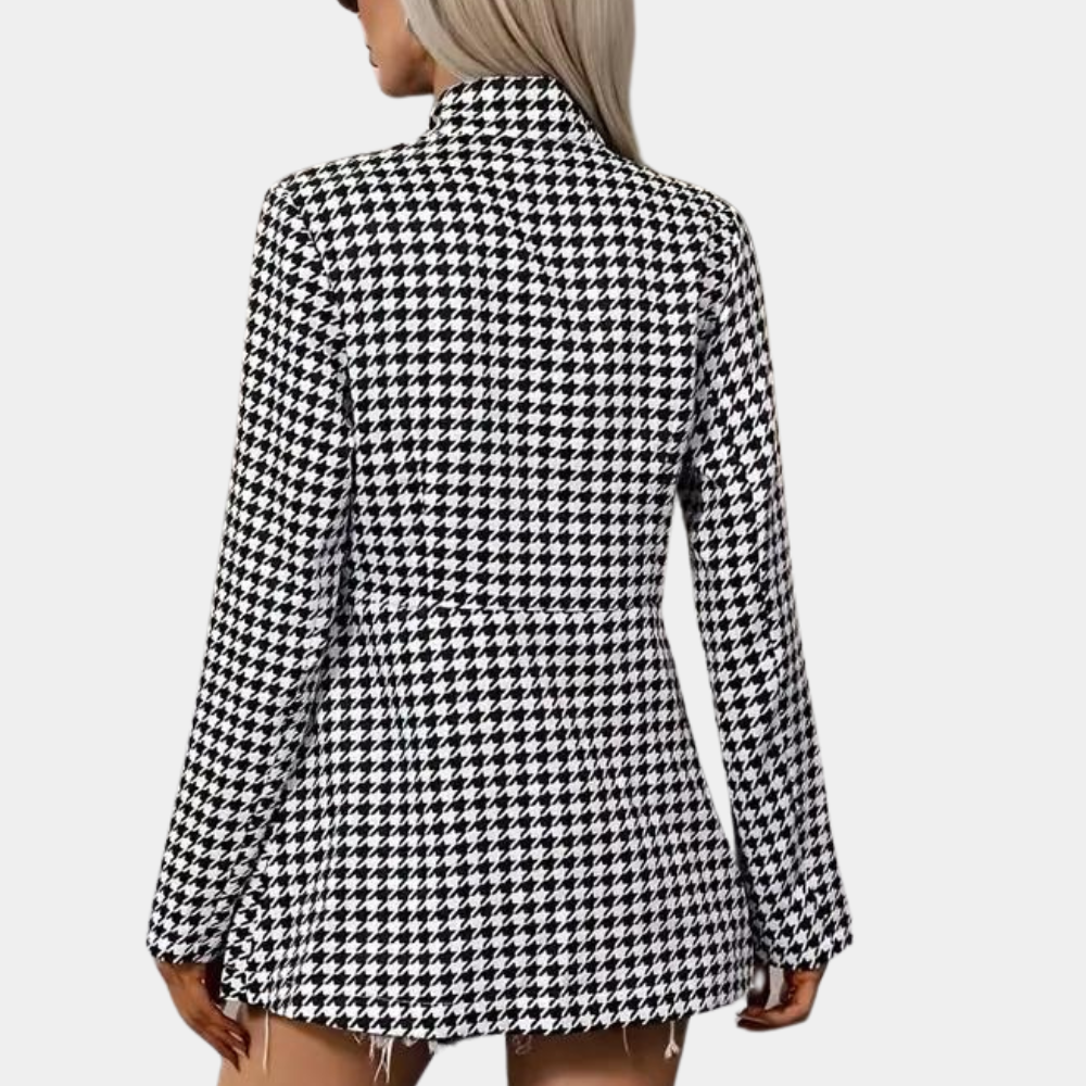 Dames Blazer Geruit Klassiek Stijlvol