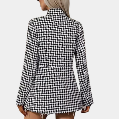 Dames Blazer Geruit Klassiek Stijlvol