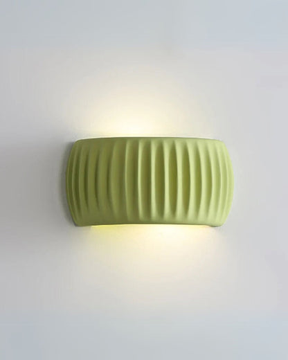 Wandlamp met Golvende Textuur in Natuurlijke Aardtinten voor Sfeervolle Verlichting | Moderne Wandverlichting Ambachtelijk Design Warm Licht Omhoog en Omlaag