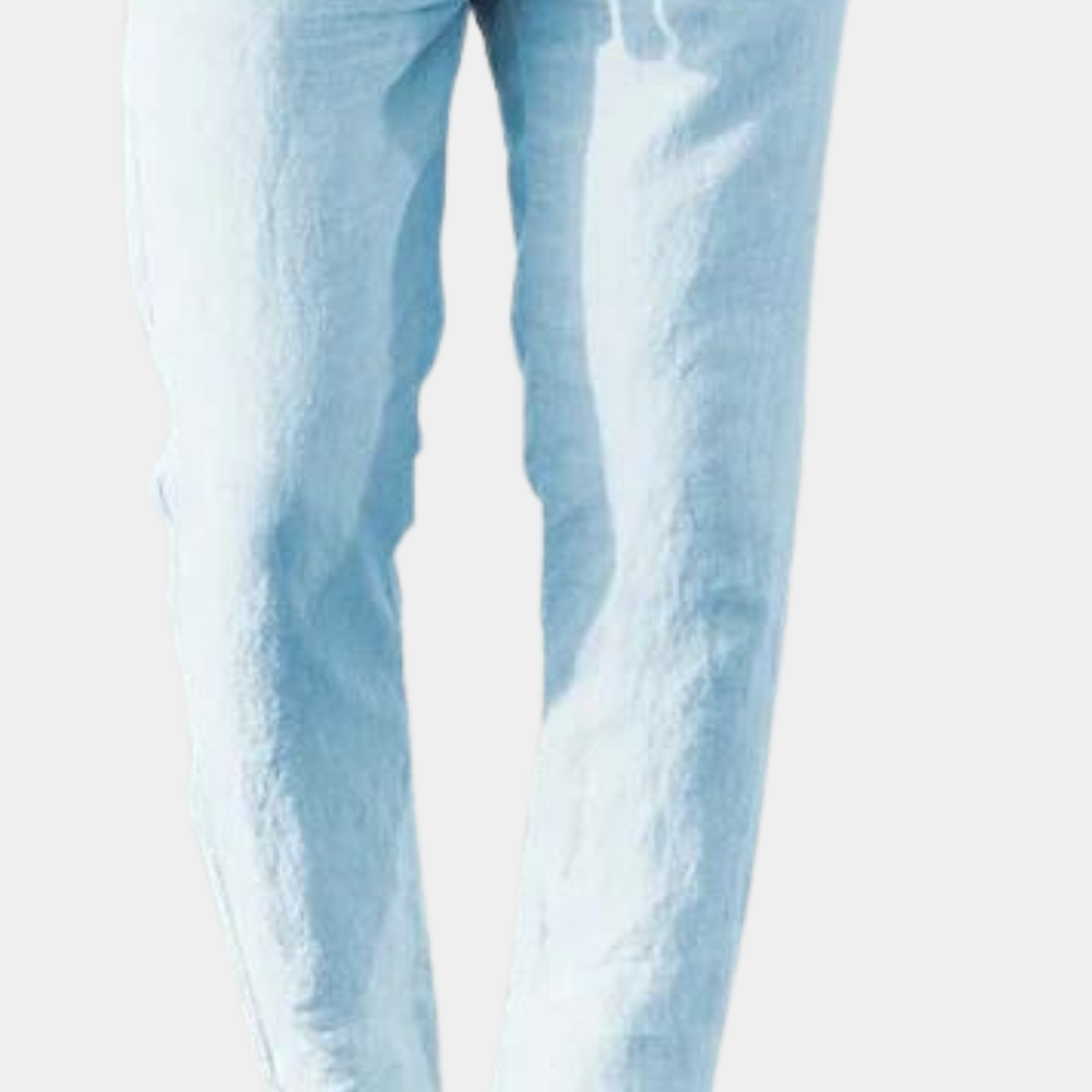Linnen Broek Heren Zomer Slim Fit Lichtgewicht