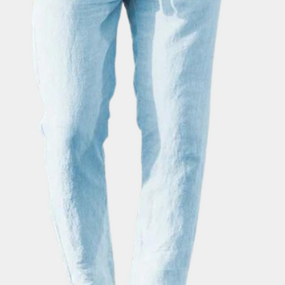 Linnen Broek Heren Zomer Slim Fit Lichtgewicht
