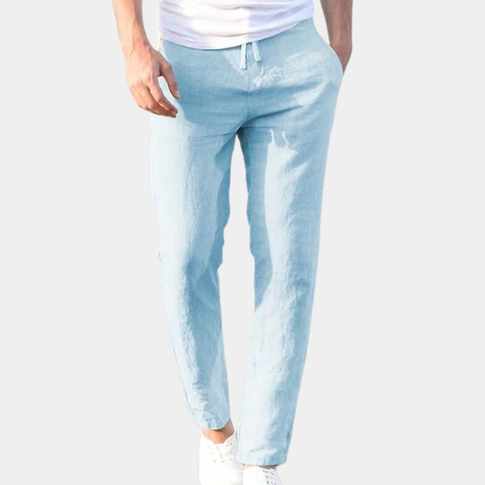 Linnen Broek Heren Zomer Slim Fit Lichtgewicht - StudioMarella