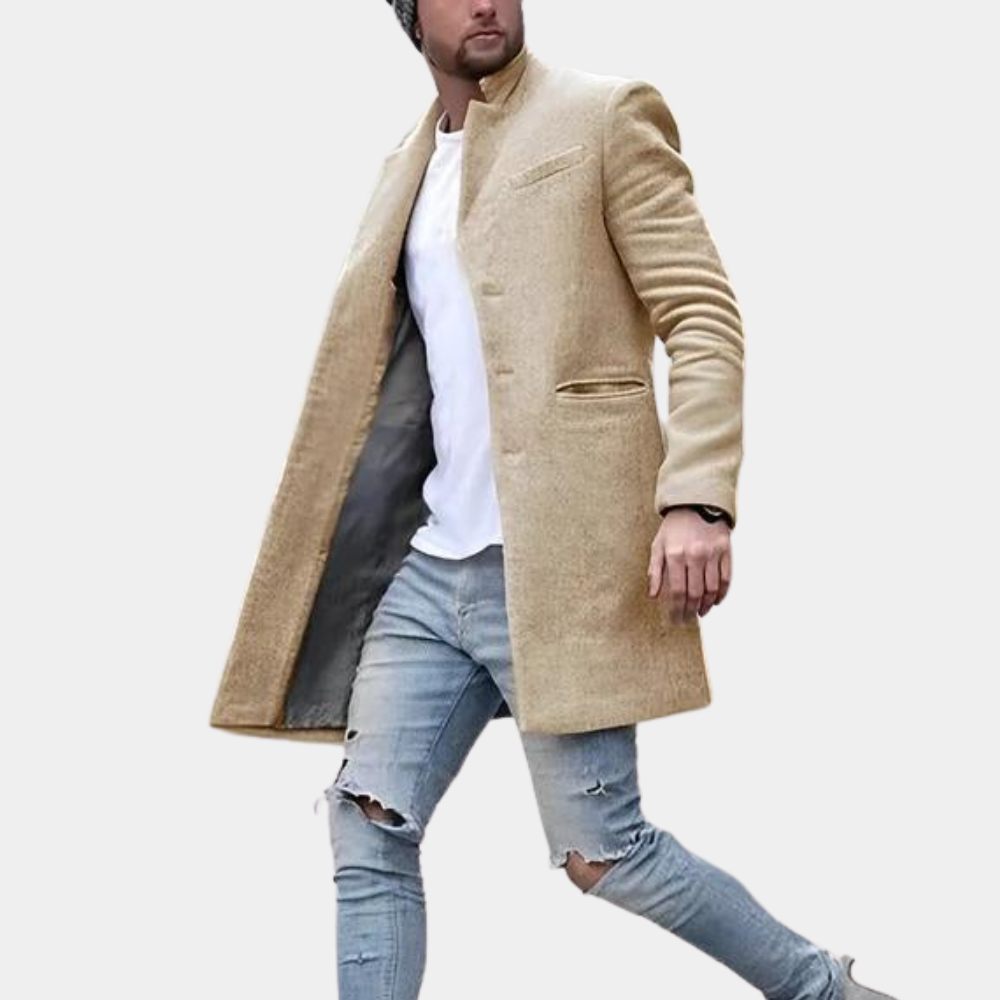 Heren Leren Jas Waterdicht Casual Stijl