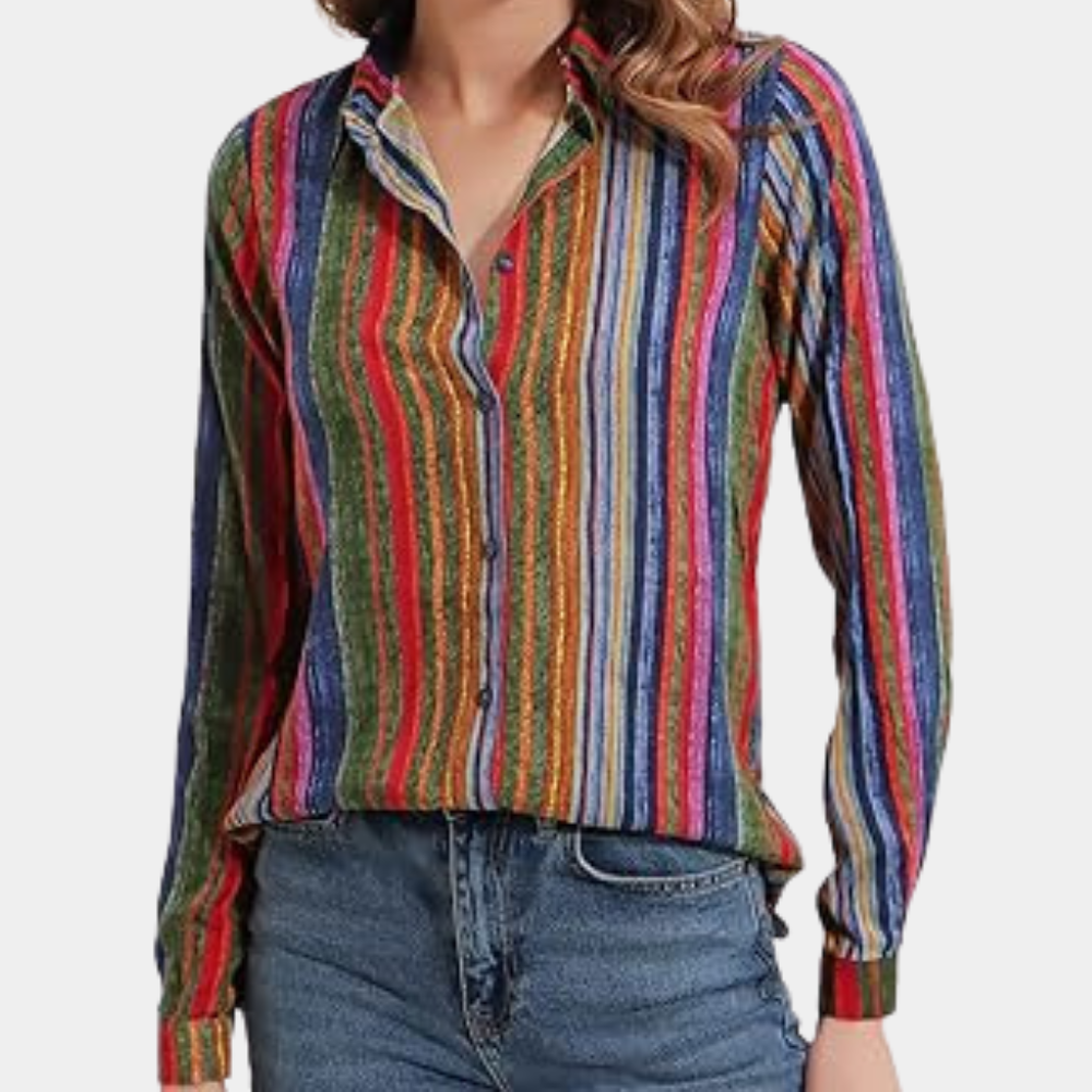 Dames Blouse Vrouwelijk Multicolor Bloemenpatroon