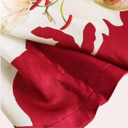 Dames Top Satijn Kort Elegant Rood