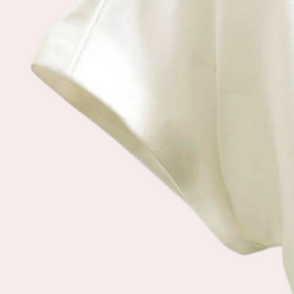 Dames Top Satijn Kort Elegant Rood