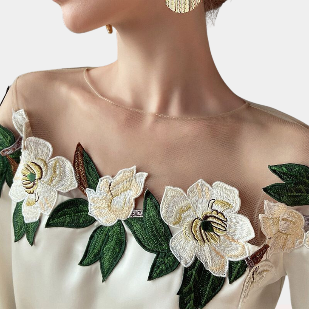 Vrouwelijke Off-Shoulder Blouse voor Dames Jurk Model