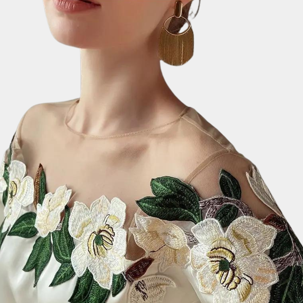 Vrouwelijke Off-Shoulder Blouse voor Dames Jurk Model