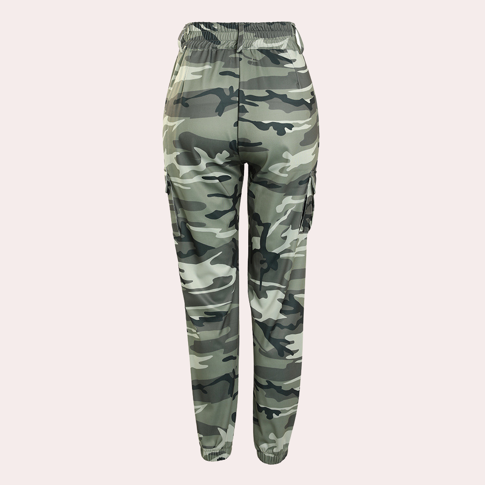 Dames Jogger Broek Camo Cargo Stijl