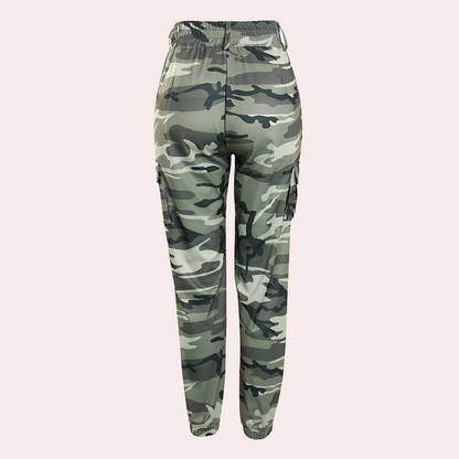 Dames Jogger Broek Camo Cargo Stijl
