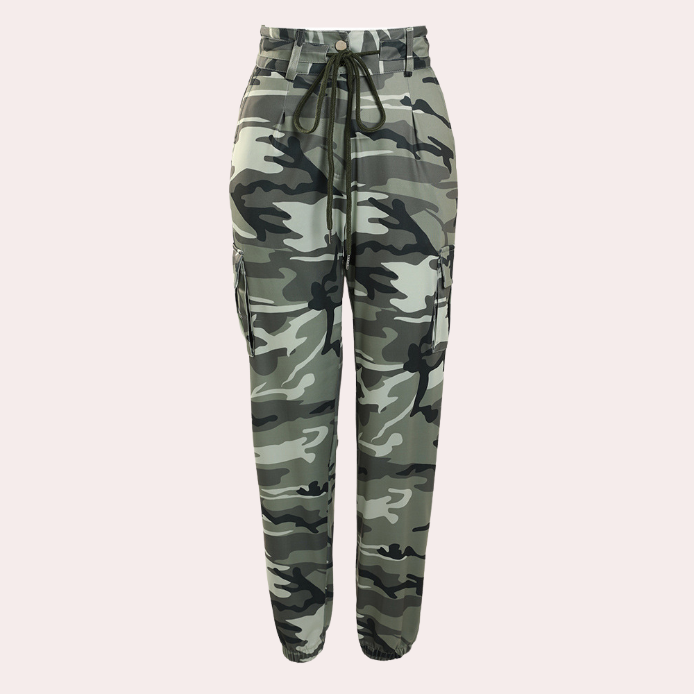 Dames Jogger Broek Camo Cargo Stijl
