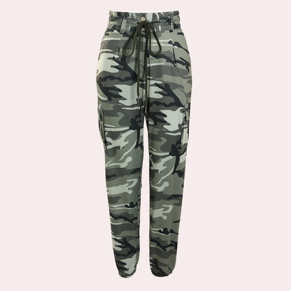 Dames Jogger Broek Camo Cargo Stijl