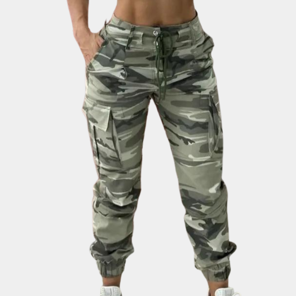 Dames Jogger Broek Camo Cargo Stijl - StudioMarella