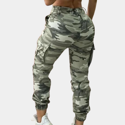 Dames Jogger Broek Camo Cargo Stijl
