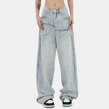 Dames Zomerbroek Loose Fit Jeans Comfortabele Stijl - StudioMarella