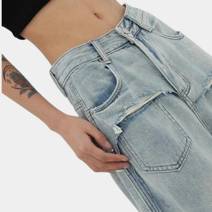 Dames Zomerbroek Loose Fit Jeans Comfortabele Stijl