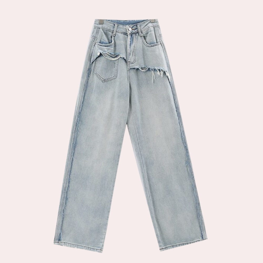 Dames Zomerbroek Loose Fit Jeans Comfortabele Stijl