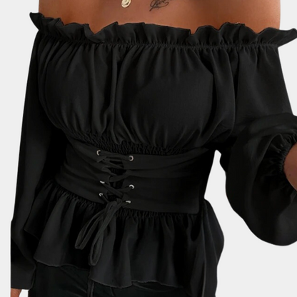 Dames Top Off-Shoulder Zomerjurk Stijl Vrouwelijk