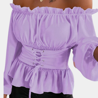 Dames Top Off-Shoulder Zomerjurk Stijl Vrouwelijk