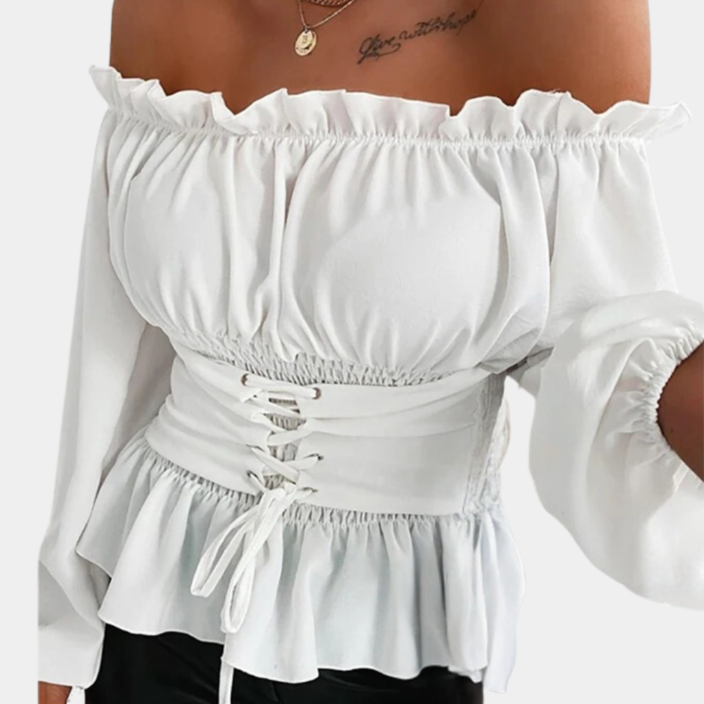 Dames Top Off-Shoulder Zomerjurk Stijl Vrouwelijk