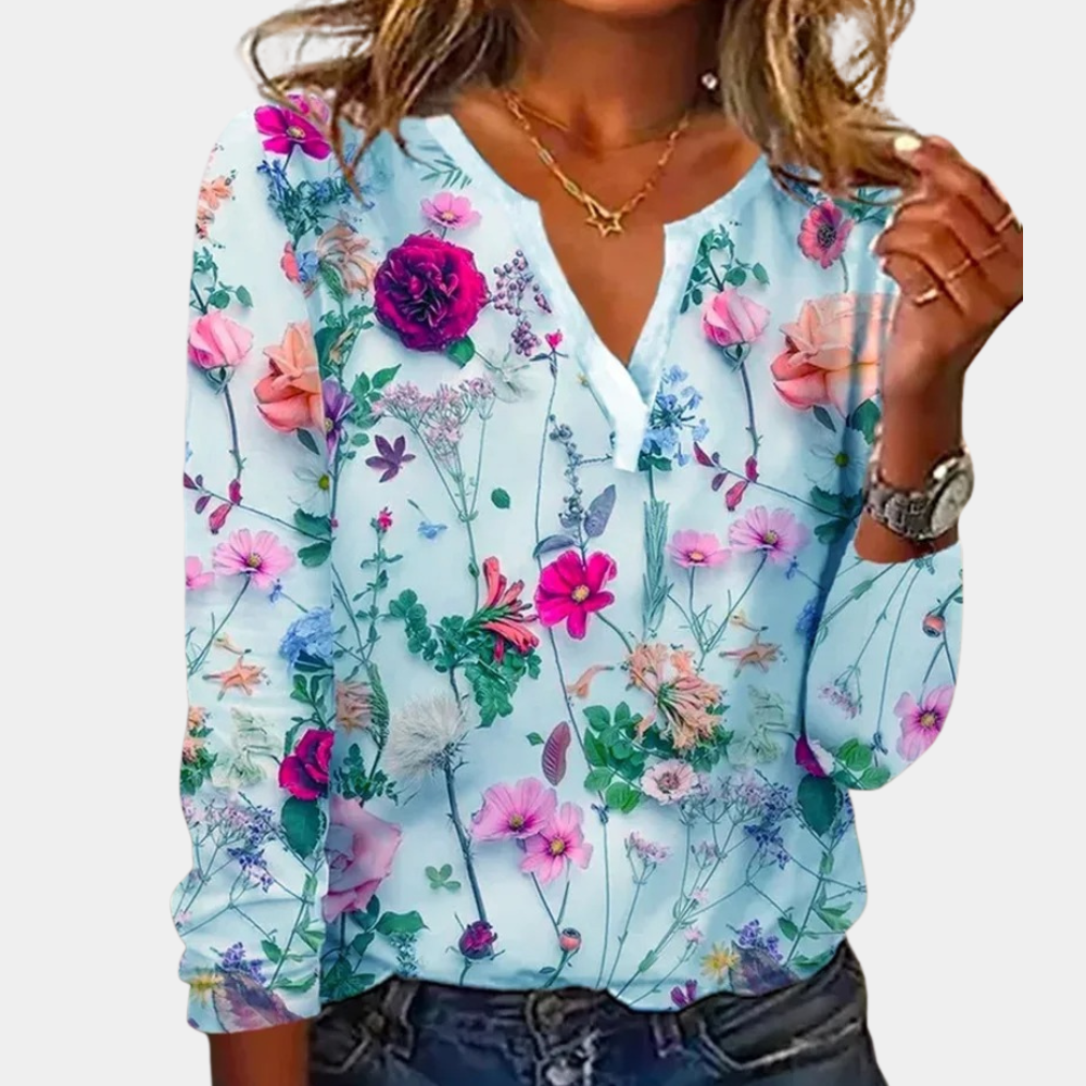 Vrouwelijke Gebloemde Blouse Casual Zomer