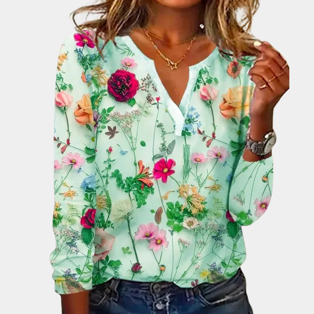 Vrouwelijke Gebloemde Blouse Casual Zomer