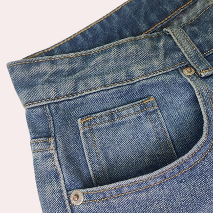 Dames Straight Leg Cropped Jeans Korte Broek