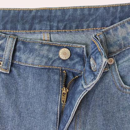 Dames Straight Leg Cropped Jeans Korte Broek