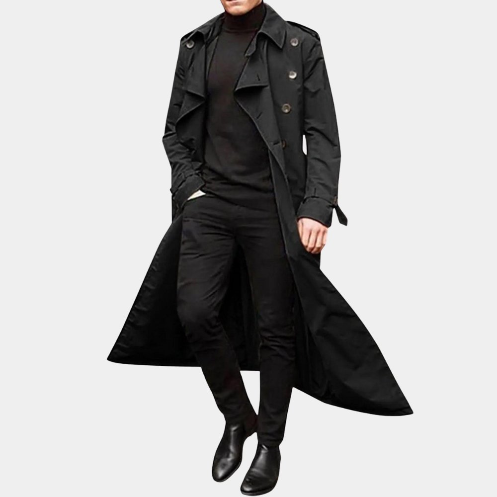 Heren Trenchcoat Dubbelrijig met Riemsluiting Klassiek en Duurzaam